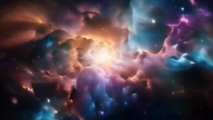 Wall Mural - the interstellar dust particles, like tiny prisms, refract and ter the light of distant stars, givin