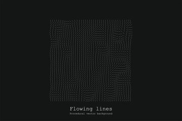 Poster - Abstract Line Matrix Pattern. Noise Flow Dynamic.