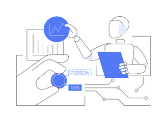 Fototapete - robotic process automation abstract concept vector illustration.