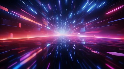 Wall Mural - futuristic technology abstract background with lines for network, big data, data center, server, int