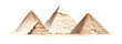 Egyptian pyramids isolated transparent background, Generative AI