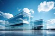 glass building with reflection of sky and clouds 
