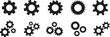 © Accountanz - Gear wheel icon set. Simple Gear wheel collection. Cogwheel. Gear icons. Vector