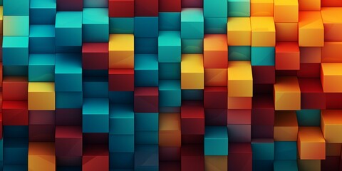 geometric colorful 3d shape pattern background