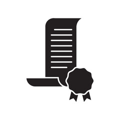 Poster - Certificate icon in vector. flat illustration on white background..eps