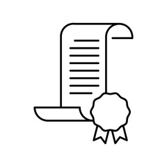 Poster - Certificate icon in vector. Logo trendy style illustration on white background..eps