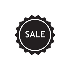 Poster - Sale sticker label flat icon. filled icon vector flat illustration on white background..eps