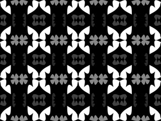 Canvas Print - black and white seamless pattern