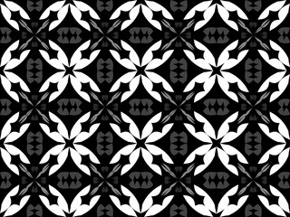 Wall Mural - black and white seamless pattern