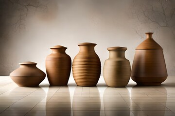 two ceramic vases generated by AI