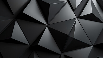  Black triangular polygon background