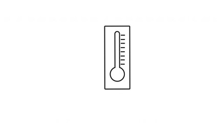 Canvas Print - animated video of a thermometer shape sketch