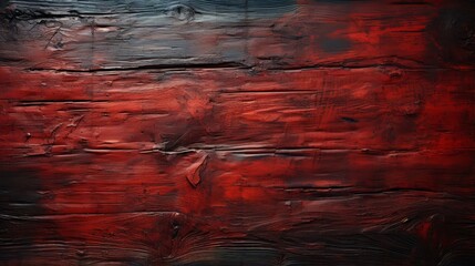 Wall Mural - A bold maroon and black abstract painting brings an energy and vibrancy to the walls of any room