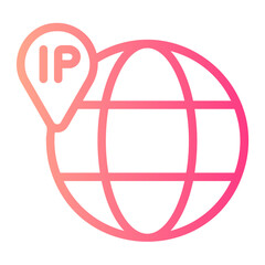 Canvas Print - ip address gradient icon