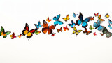 Fototapeta Na ścianę - A group of butterflies flying through the air