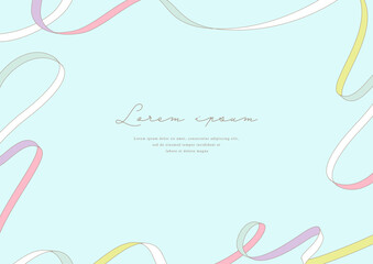 Wall Mural - Cute ribbon vector design frame	