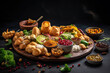 Crunchy Culinary Celebration: A Chaat Platter Bursting with Flavors and Spices