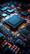 © Александр Марченко - Central processor on circuit board orchestrates intricate electronic pathways and functionalities