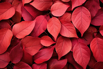 Canvas Print - Background of Indian red autumn leaves