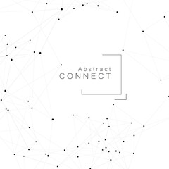 Leinwandbilder - Vector connect lines and dots. Digital business structure. Atom geometric node. Abstract background