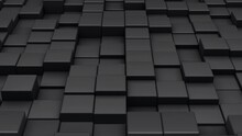 Black Cubes Background In A 3D Animation