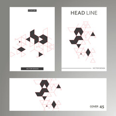 Fototapete - Abstract geometric composition with decorative triangles. Vector business design. Technology art modern illustration