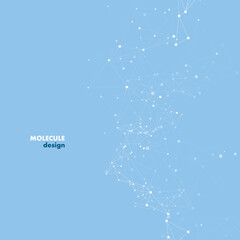 Aufkleber - Abstract polygonal with connecting dots and lines. Network science background. Biology polygonal modern mesh