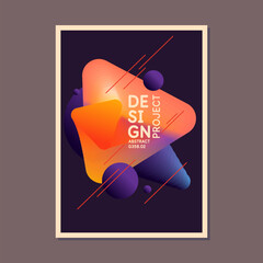 Poster - A template to use in your design. A composition of geometric shapes. Abstract background. Modern poster.