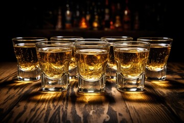 Canvas Print - Tequila drinks in small shots