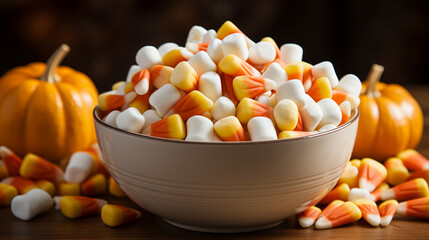 Sticker - halloween candy corn HD 8K wallpaper Stock Photographic Image