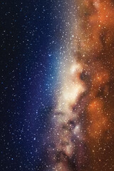Poster - milky way, stars and nebula. space vector background, night starry sky