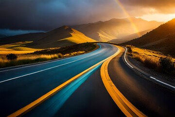 Wall Mural - driving on the highway