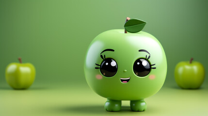 Sticker - apple with a coin HD 8K wallpaper Stock Photographic Image