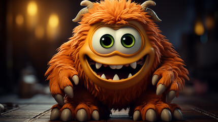 Sticker - monster cartoon HD 8K wallpaper Stock Photographic Image