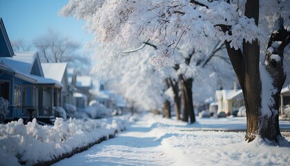 Wall Mural - winter landscape with trees and snow. Snow covered tree. Snowy tree. Winter landscape. Winter paysage. Winter time. Snow