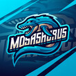 Mosasaurus esport mascot logo design
