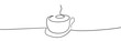 © FahrizalNurMuhammad - line art drawing coffee mug symbol vector illustration good for coffee shop symbol design