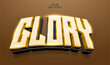Text Effect Glory Style. Editable Text Effect Style Gold Luxury Export.