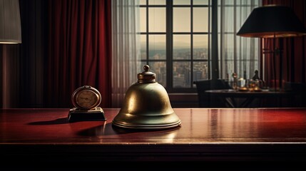 Poster - Antique bell resting on table
