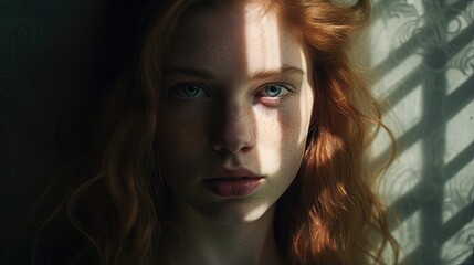 Poster - Backdrop for portrait with textured shadow background