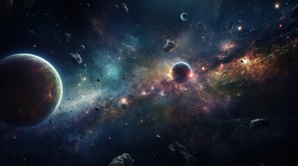 Poster - Beauty of space exploration showcased by celestial objects