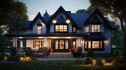 Poster - Architecturally stunning house exterior design