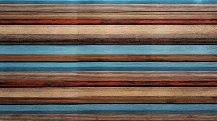 Poster - Striped fabric rug with seamless texture boho pattern and grunge background