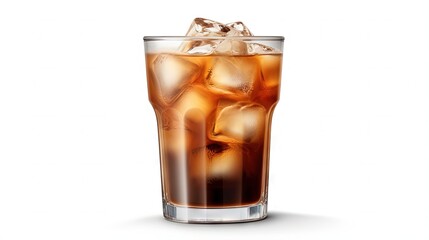 Aufkleber - Isolated white background with iced coffee and clipping path