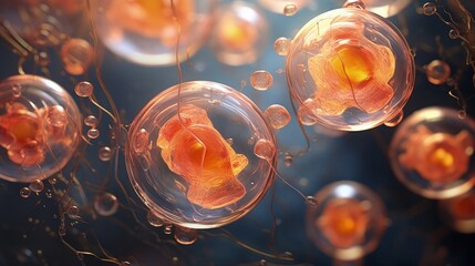 Poster - 3D rendering of cellular therapy using stem cells