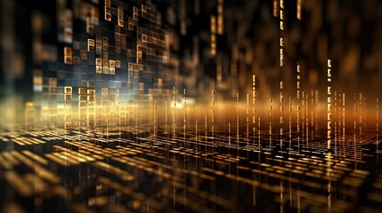 Poster - Software developer and computer script create abstract programming background