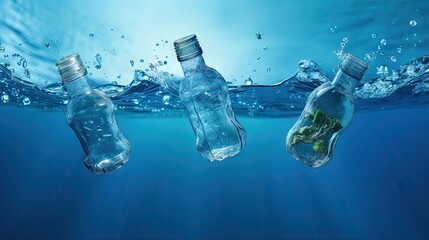Aufkleber - Recycled plastic bottles create an eco friendly poster