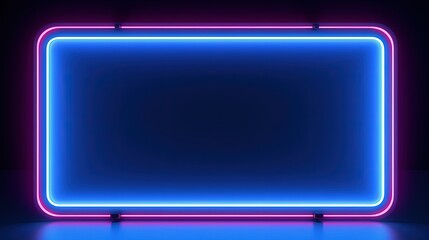 Poster - 80s style colorful raster illustration of a night club neon sign with shining neon effect on a dark blue backdrop