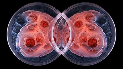 Poster - Microscopic observation of dividing two cell embryo