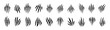 Animal claw scratches. Claws icons. Scratches collection. Silhouette style vector icons